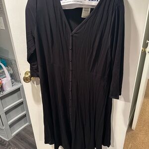 Black Button-Down Dress